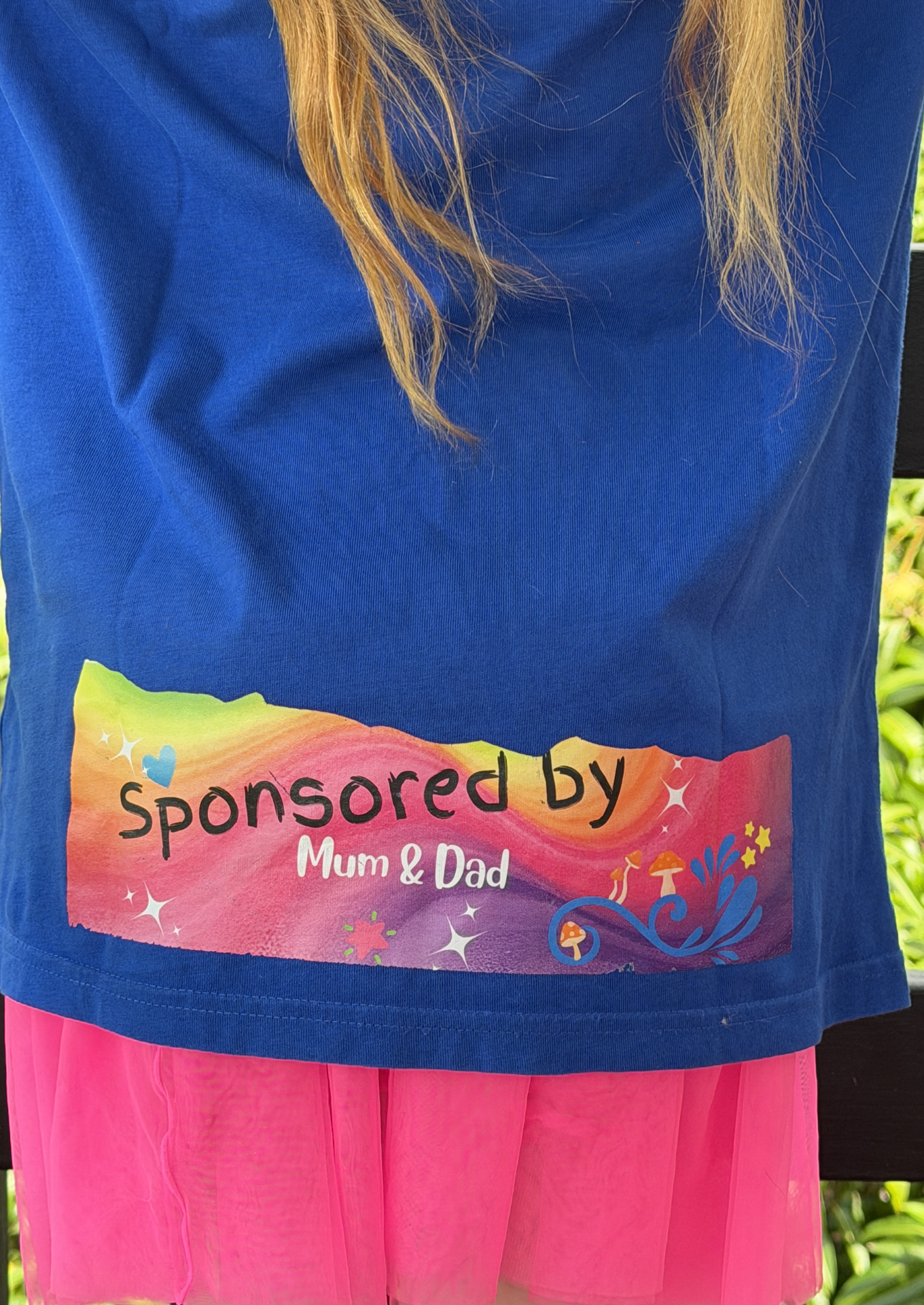 PIXIE SHREDS 'SPONSORED BY MUM & DAD' Unisex T-Shirt kids with custom hand applied bling