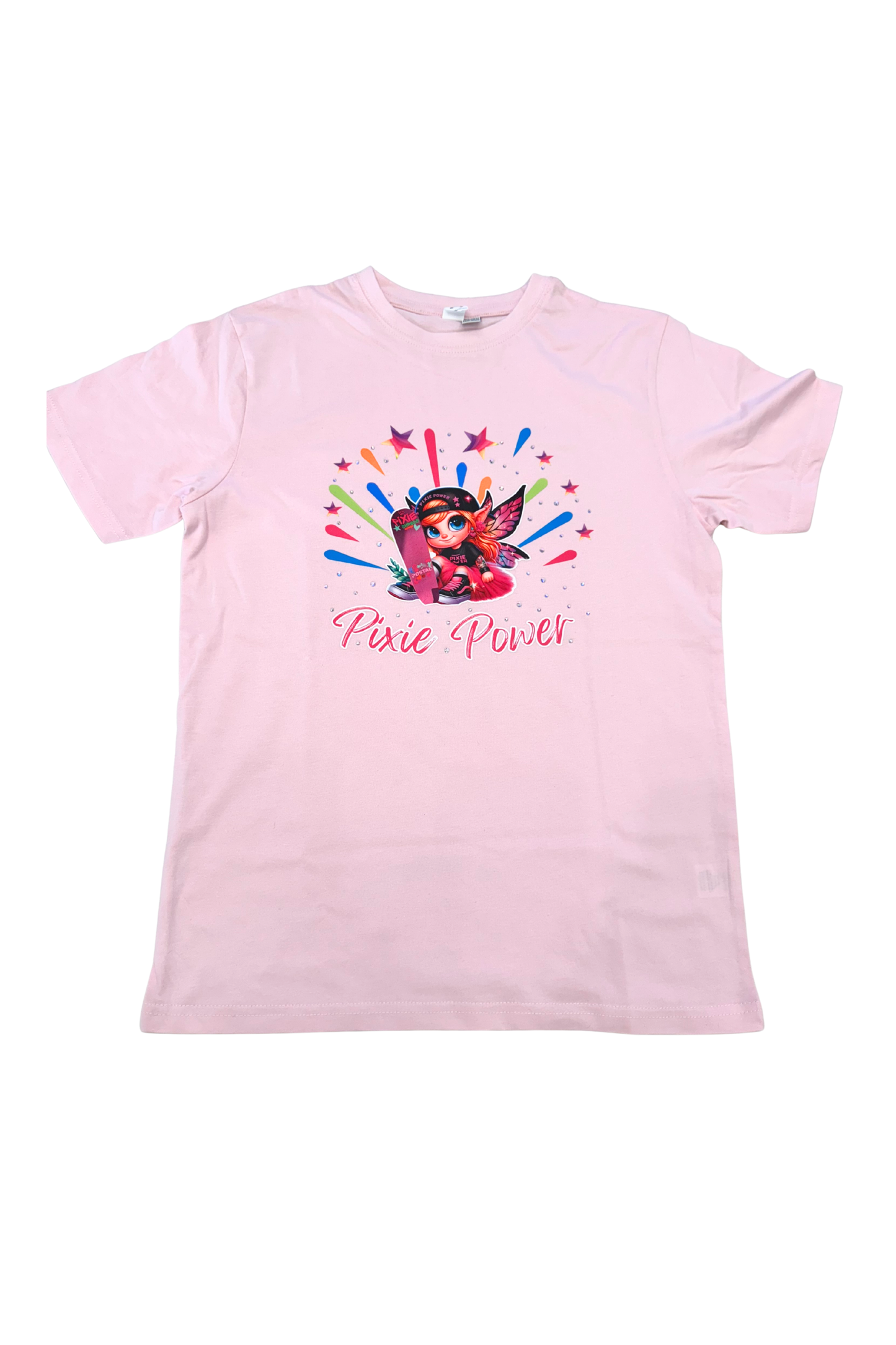 PIXIE SHREDS 'PIXIE POWER' T-Shirt kids with custom bling