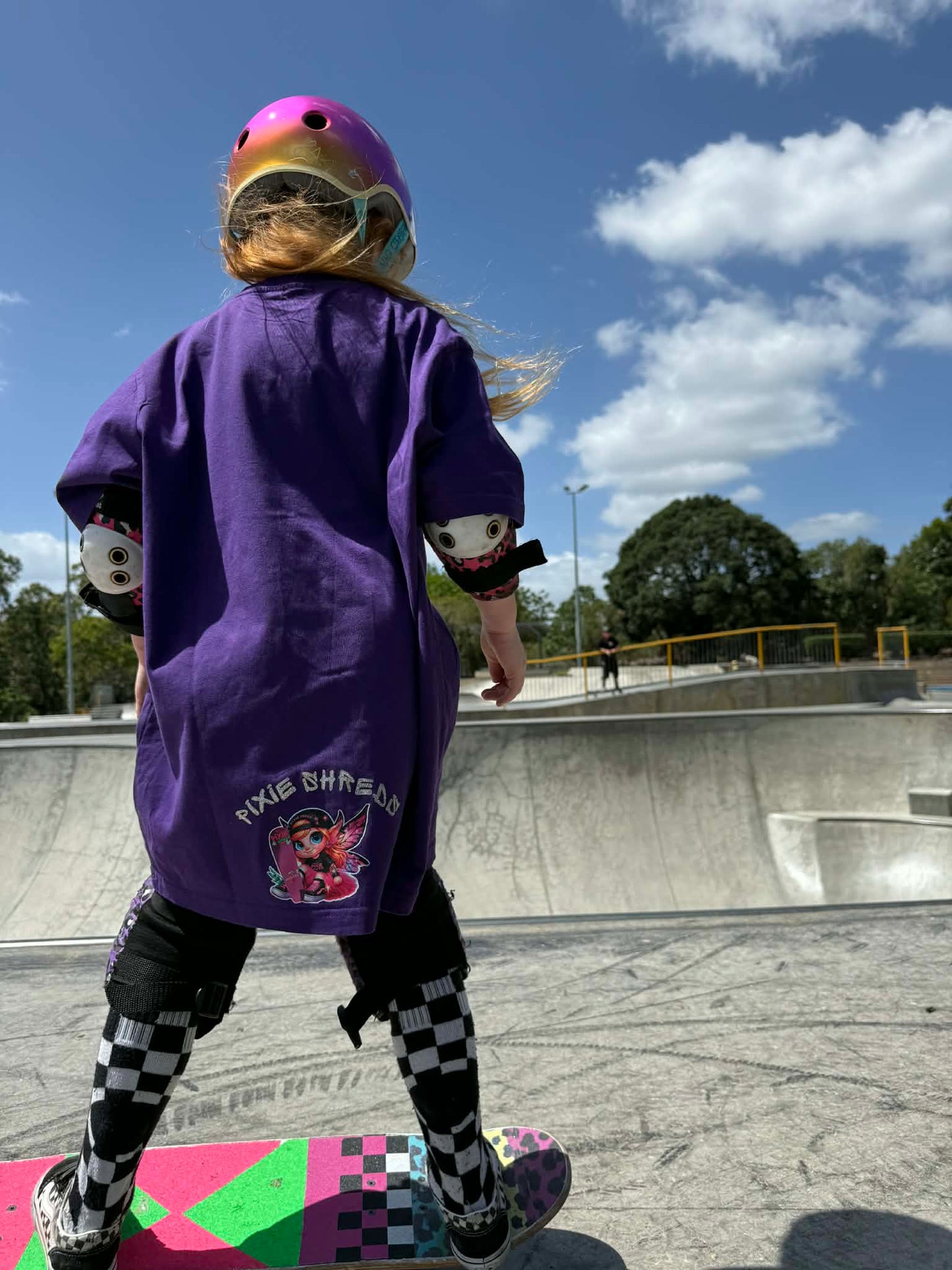PIXIE SHREDS "SKATER GIRL" Unisex T-Shirt kids with custom hand applied bling
