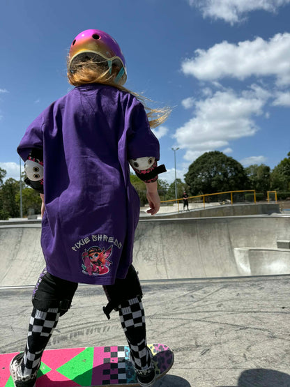 PIXIE SHREDS "SKATER GIRL" Unisex T-Shirt kids with custom hand applied bling