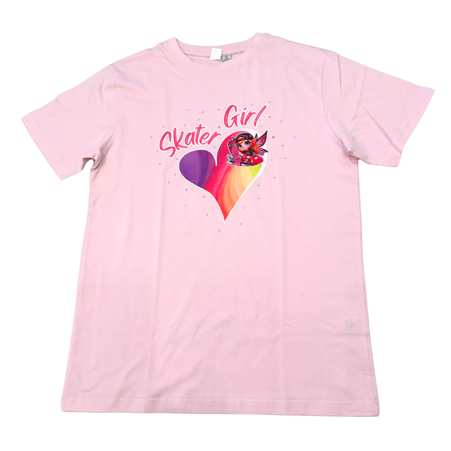 PIXIE SHREDS "SKATER GIRL" Unisex T-Shirt kids with custom hand applied bling