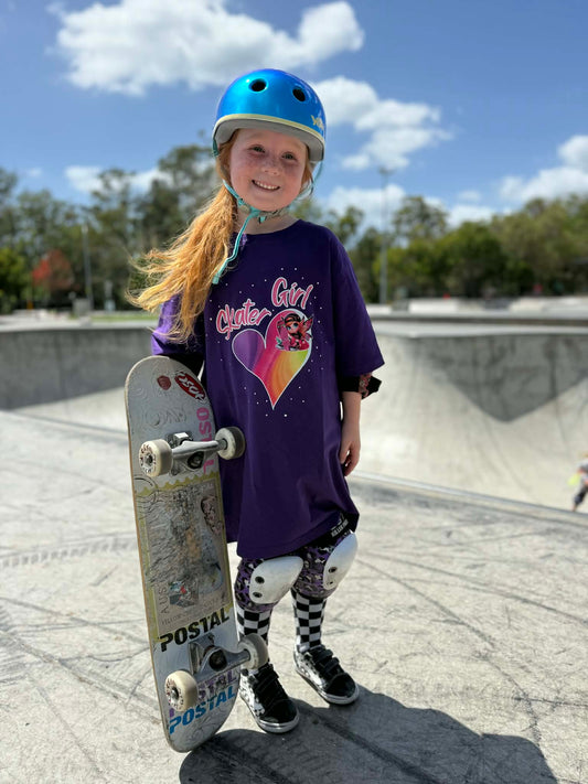 PIXIE SHREDS "SKATER GIRL" Unisex T-Shirt kids with custom hand applied bling