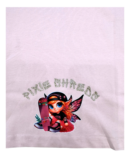PIXIE SHREDS "SKATER GIRL" Unisex T-Shirt kids with custom hand applied bling