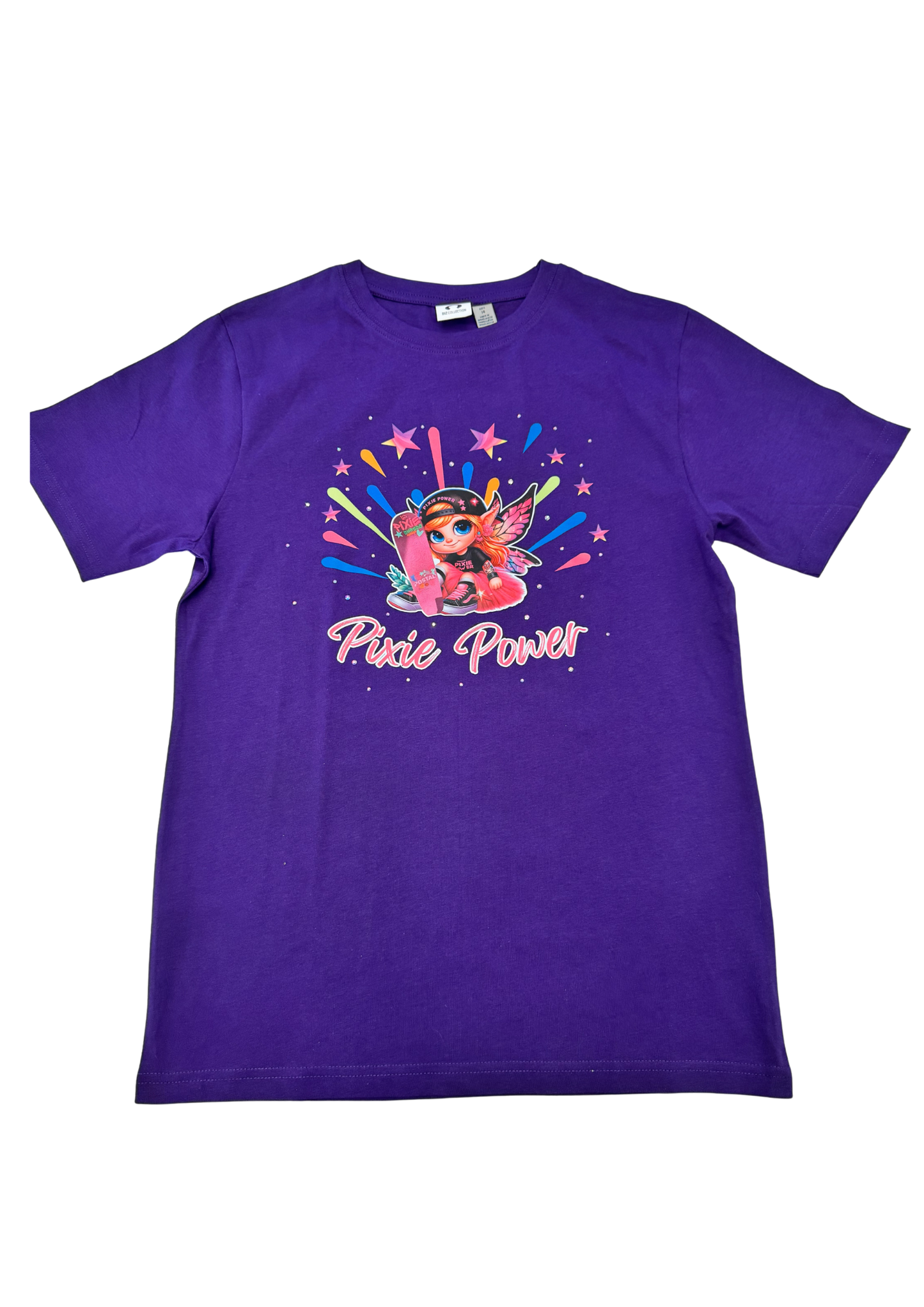 PIXIE SHREDS 'PIXIE POWER' T-Shirt kids with custom bling