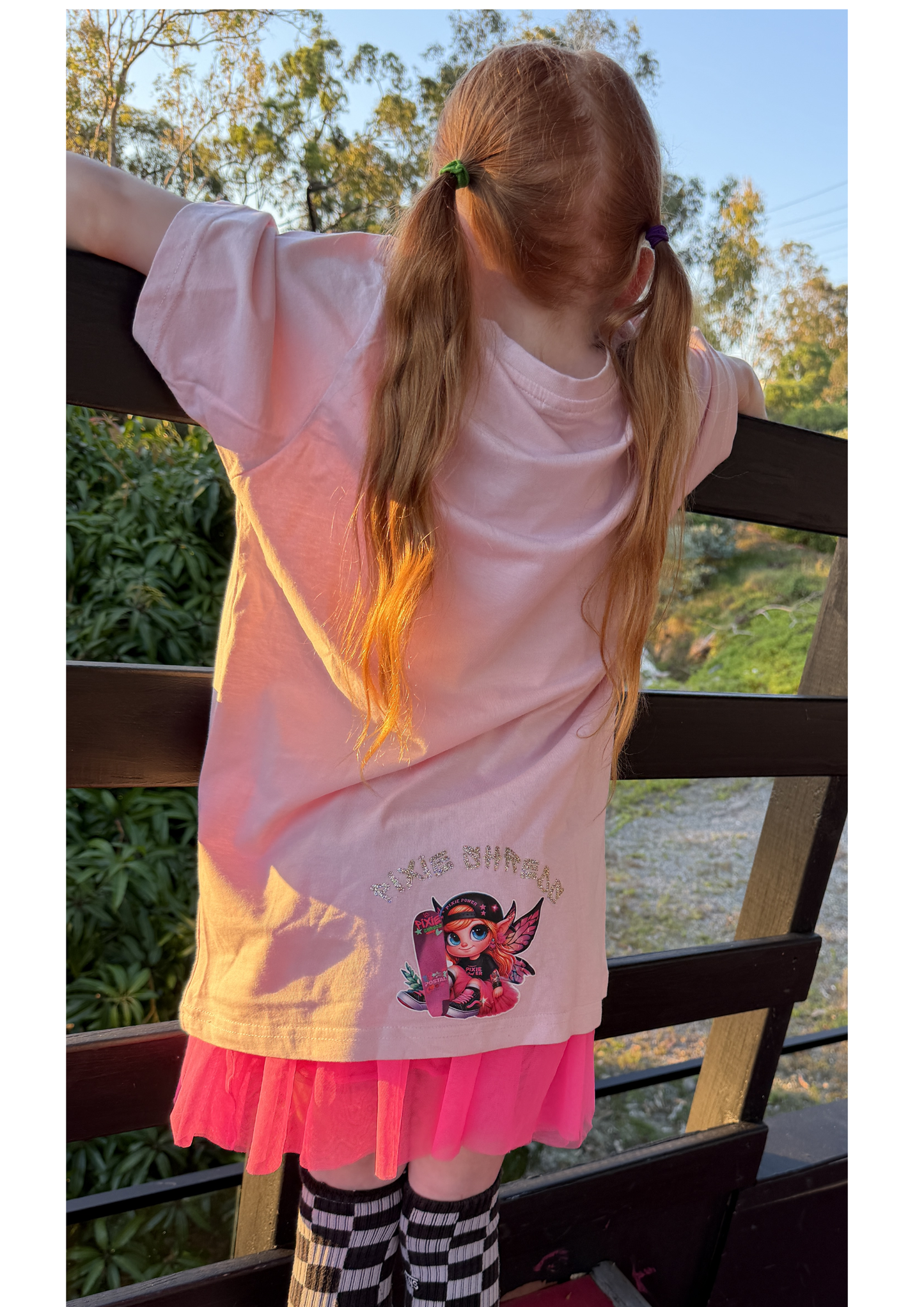 PIXIE SHREDS 'PIXIE POWER' T-Shirt kids with custom bling