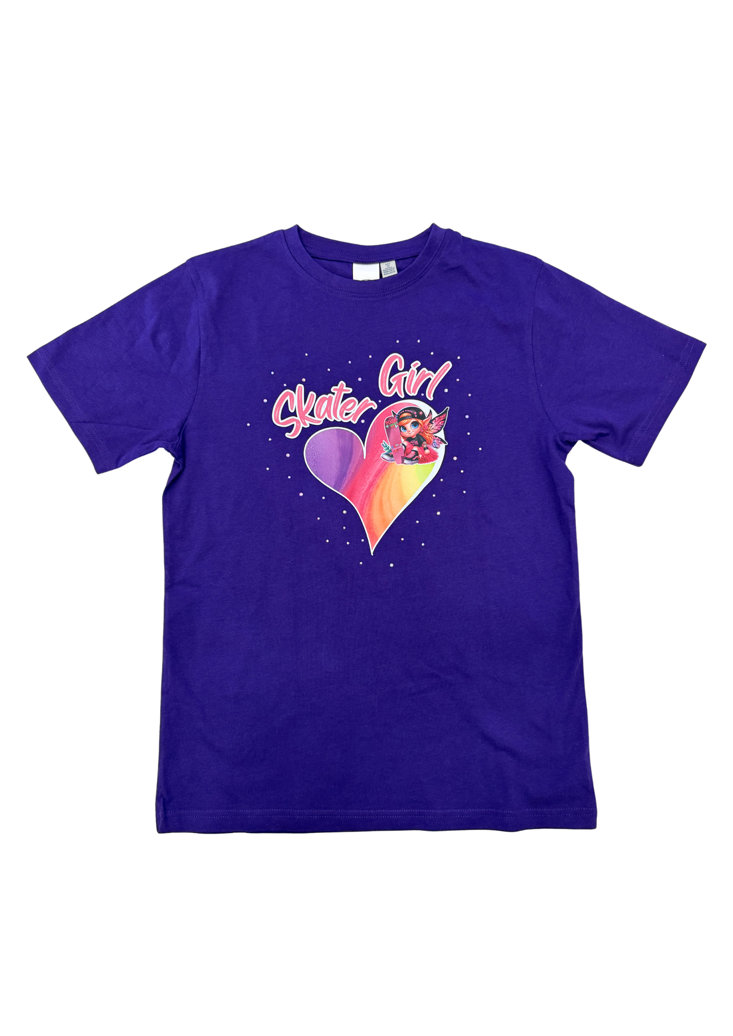 PIXIE SHREDS "SKATER GIRL" Unisex T-Shirt kids with custom hand applied bling
